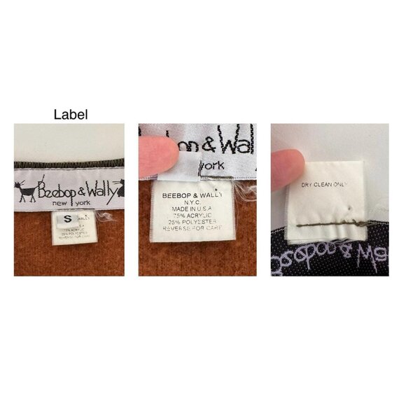 y2k vintage Beebop & Wally brown green boho fairy grunge felted short mini skirt - Picture 7 of 7